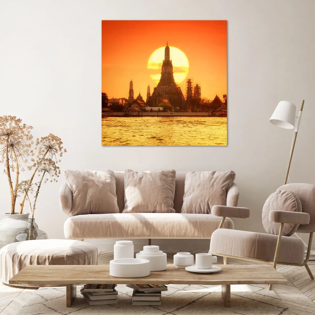 Quadro em tela - Rumo ao sol, sempre em direção ao sol - 30x30 cm