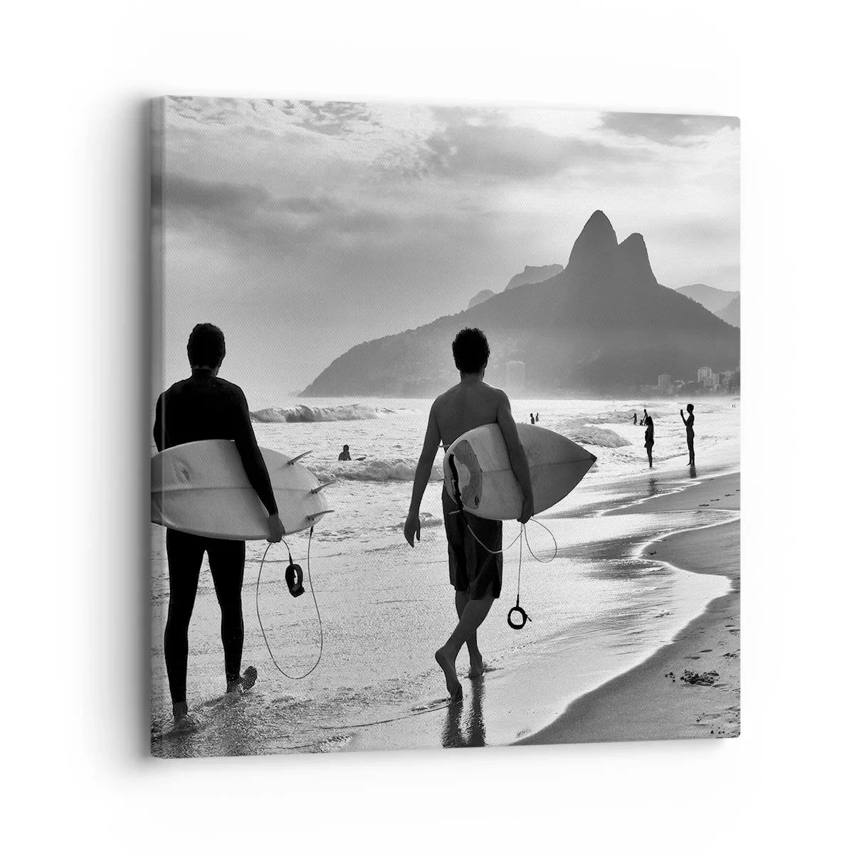 Quadro em tela - Samba para uma onda - 30x30 cm