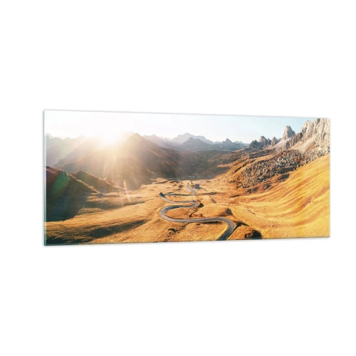 Quadro em vidro - No Vale Dourado - 100x40 cm