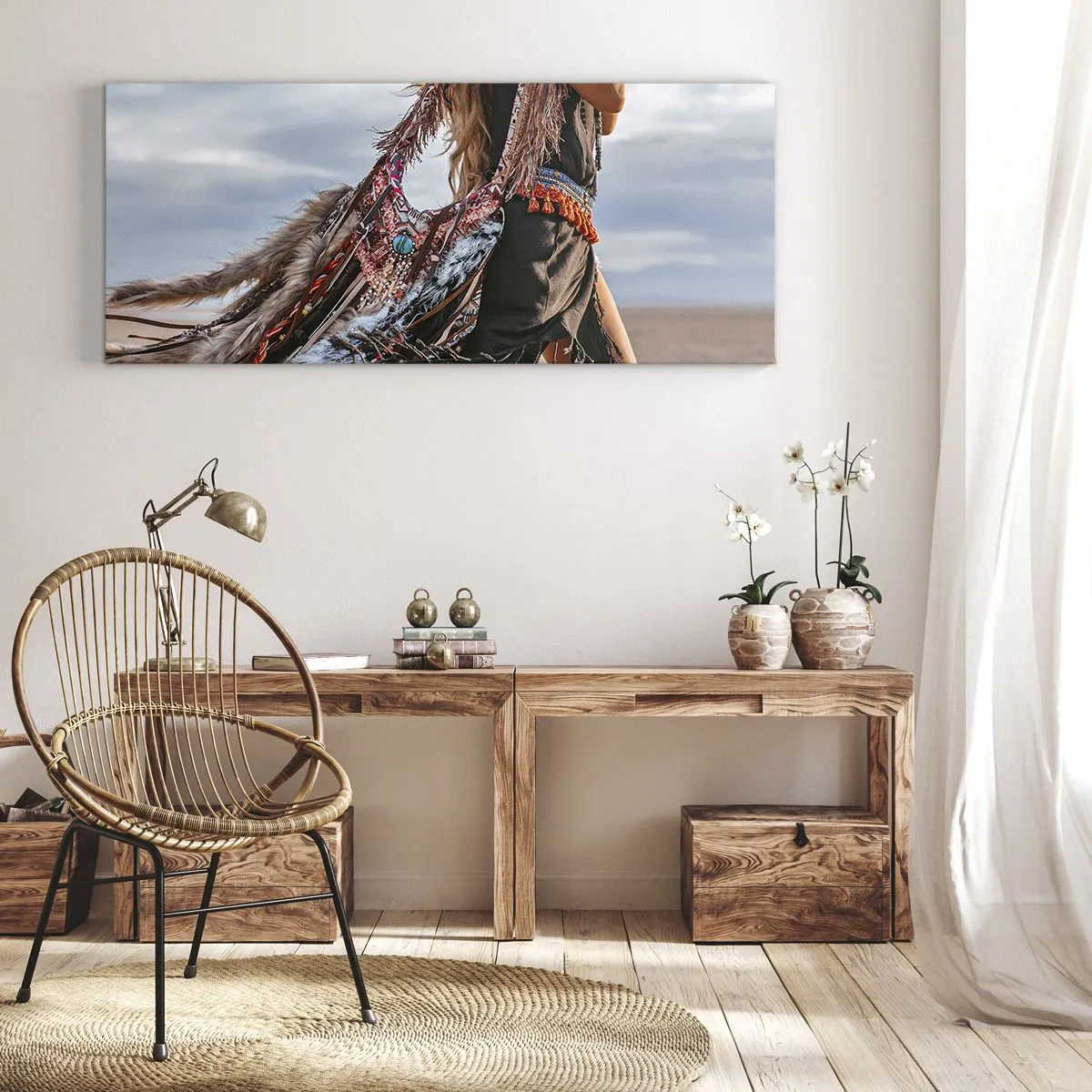 Quadro em tela - Namorada do Xamã - 100x40 cm