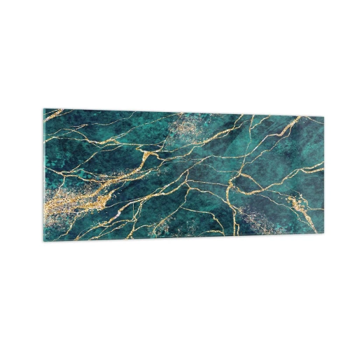 Quadro em vidro - Veia dourada - 100x40 cm