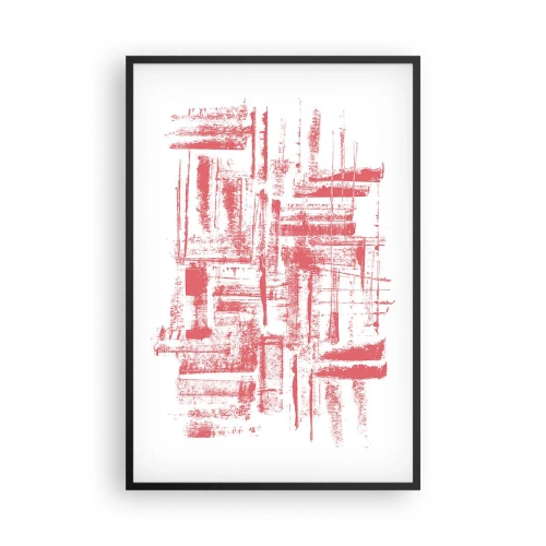Pôster com moldura preta - Cidade Vermelha - 61x91 cm
