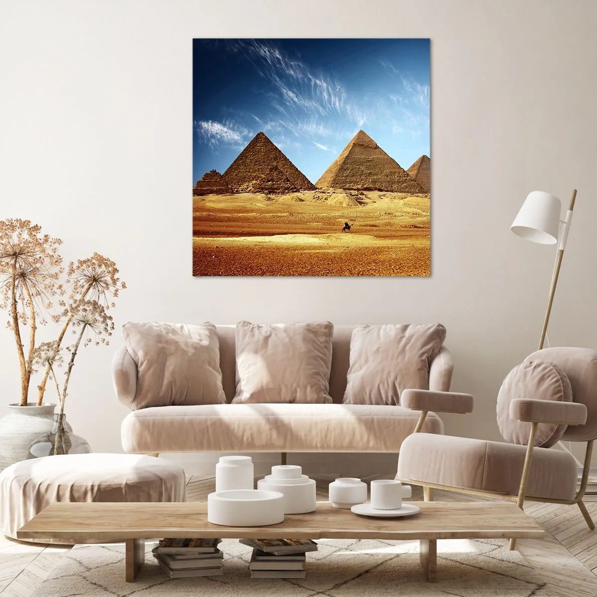 Quadro em tela - 40 séculos vos contemplam - 70x70 cm