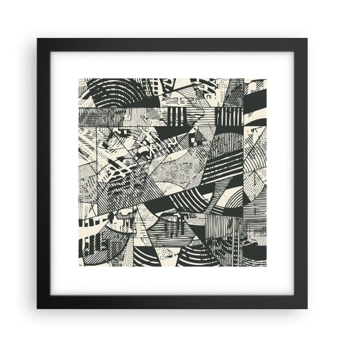 Pôster com moldura preta - A dinâmica do presente - 30x30 cm
