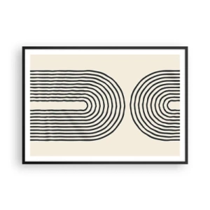 Pôster com moldura preta - Em um momento... - 100x70 cm