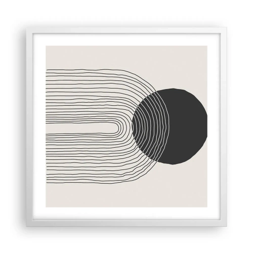 Pôster em moldura branca - Tremores e confiança - 50x50 cm