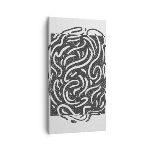 Quadro em tela - Resumo: dança da alegria - 55x100 cm