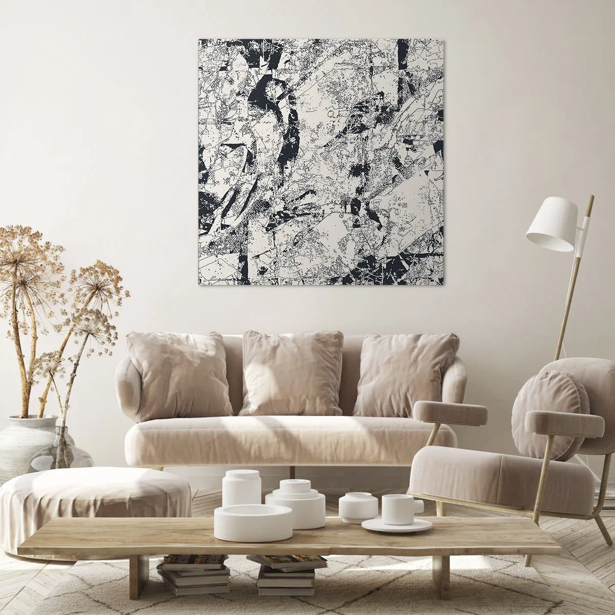 Quadro em tela - Interpenetração de opostos - 40x40 cm