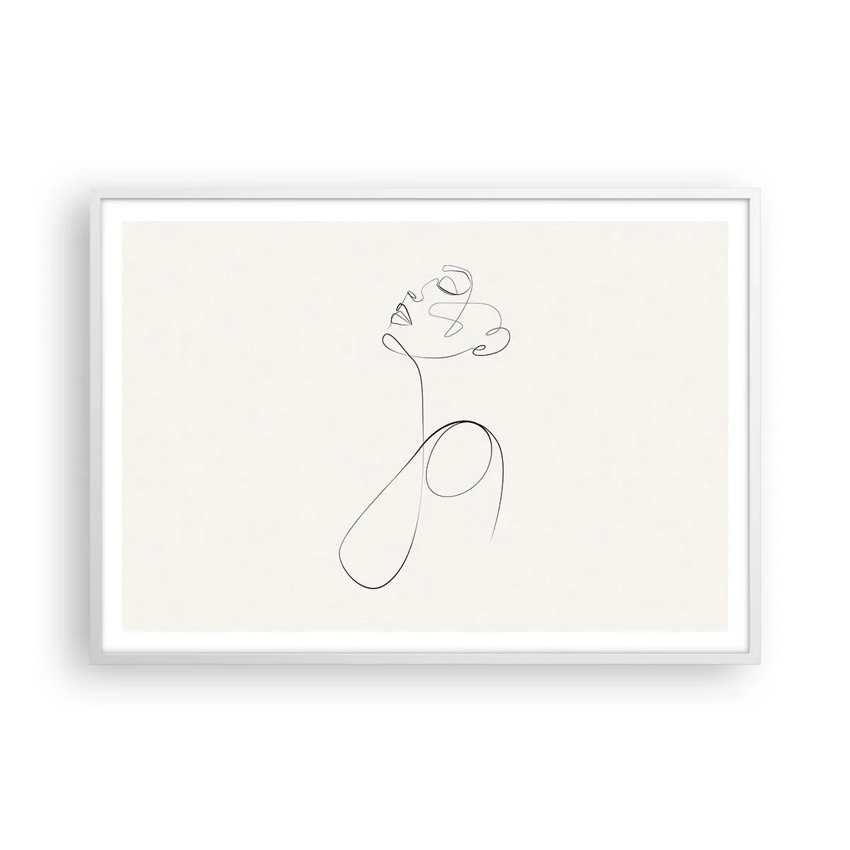 Pôster em moldura branca - Enrolada em sonhos - 100x70 cm