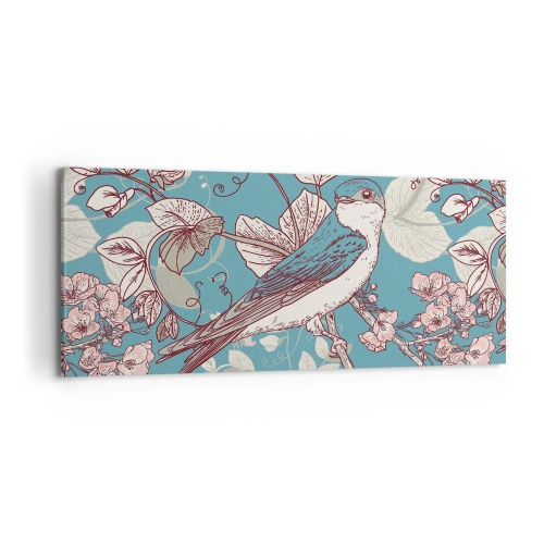 Quadro em tela - Cantos no choupo-branco - 100x40 cm