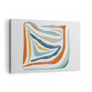 Quadro em tela - Abstração com um sorriso amigável - 120x80 cm