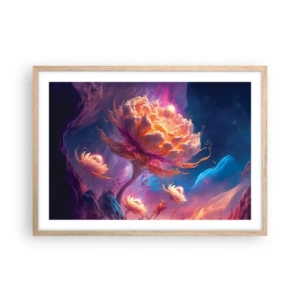 Pôster com moldura de carvalho claro - Outro mundo - 70x50 cm