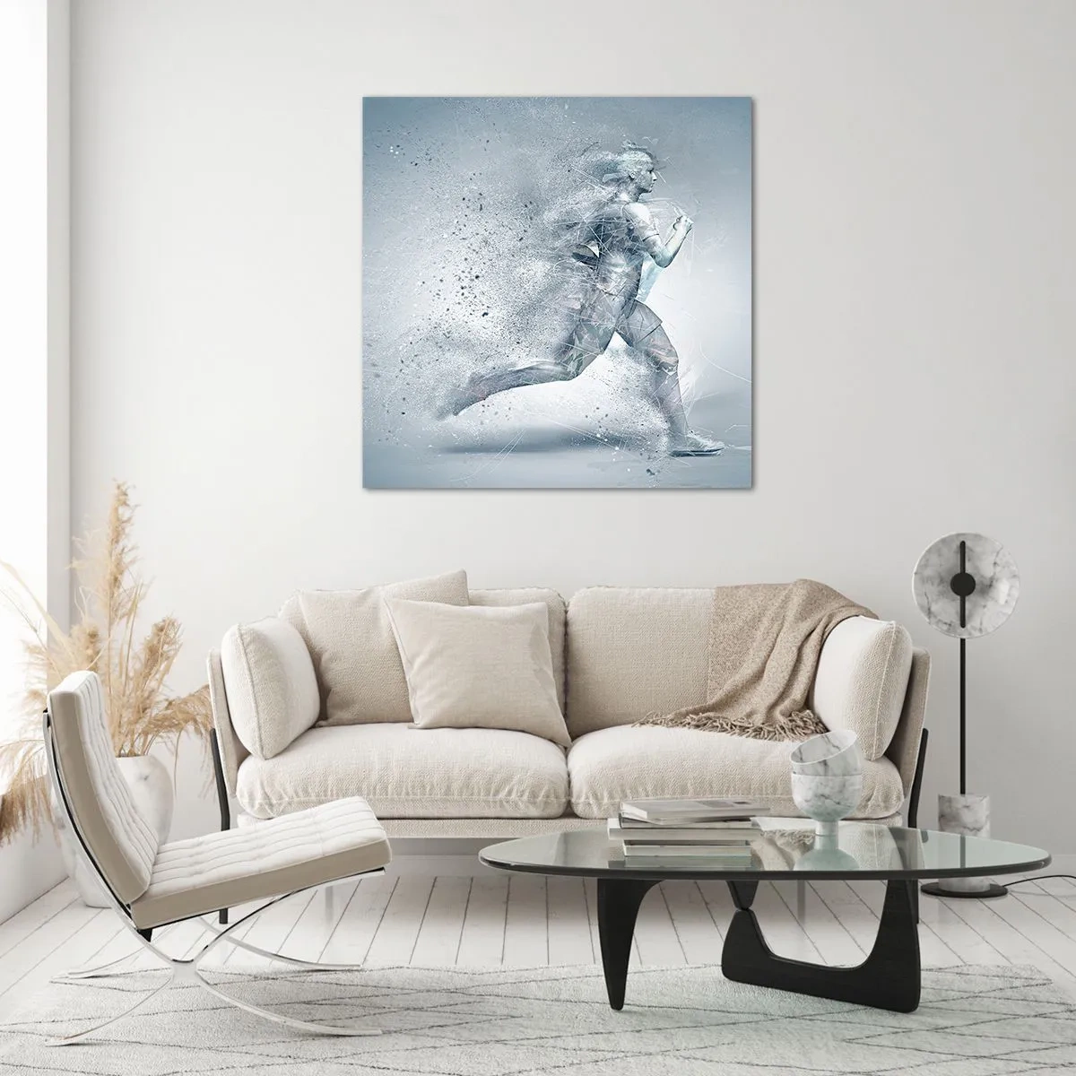 Quadro em vidro - Energia limpa como um cristal - 60x60 cm