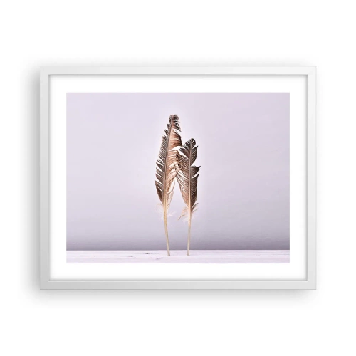 Pôster em moldura branca - Contra o nada - 50x40 cm