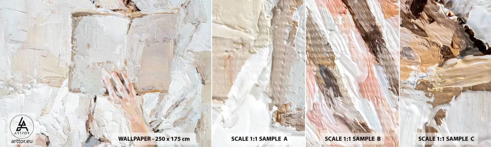 Amostra de Papel de Parede Standard Eco - Em outro mundo - Pedaço, Livro, Minimalismo - 100x30 cm