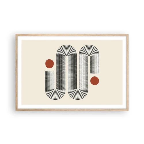 Pôster com moldura de carvalho claro - Do início ao fim - 91x61 cm