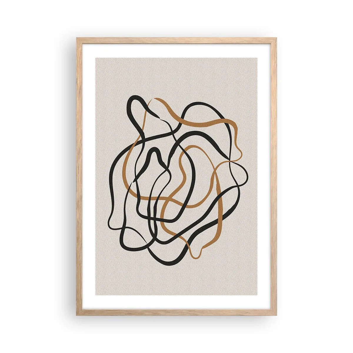 Pôster com moldura de carvalho claro - Tudo deu errado - 50x70 cm