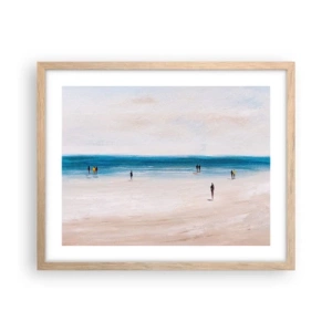 Pôster com moldura de carvalho claro - Uma necessidade natural - 50x40 cm