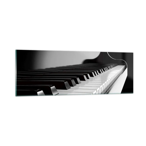 Quadro em vidro - Harmonia de formas e cores - 90x30 cm