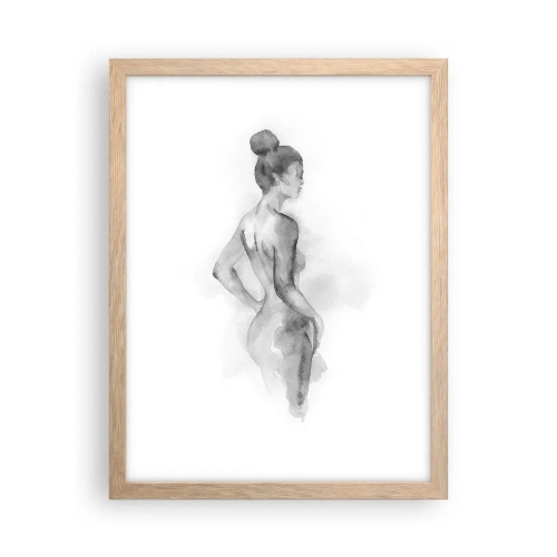 Pôster com moldura de carvalho claro - Linda como uma pintura - 30x40 cm