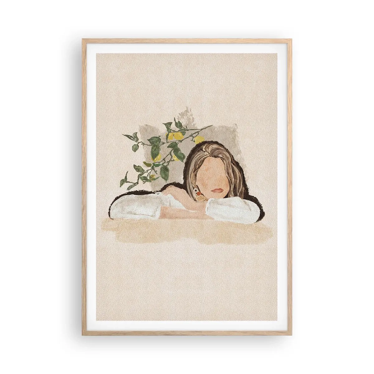 Pôster com moldura de carvalho claro - Beleza do sul - 70x100 cm