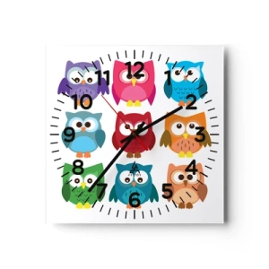 Relógio de parede - Relógio em vidro - As diferenças podem ser divertidas - 40x40 cm