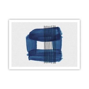 Pôster - Composição azul-negra - 100x70 cm