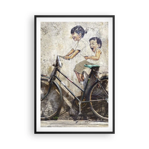 Pôster com moldura preta - Verdadeiro ou falso? - 61x91 cm