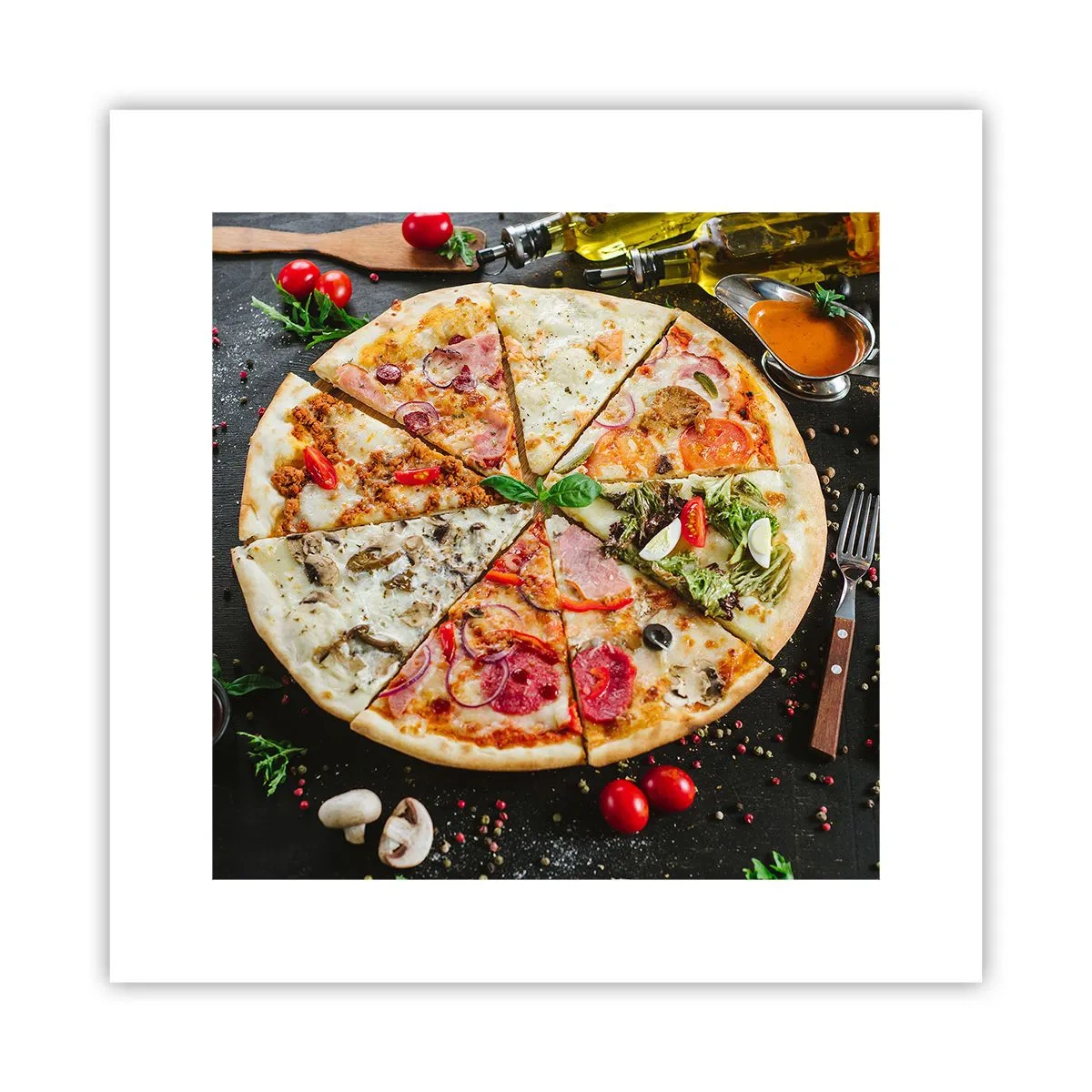 Pôster - Gama de sabores - 30x30 cm