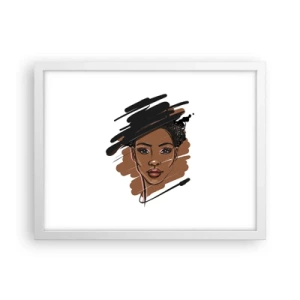 Pôster em moldura branca - Doce como chocolate - 40x30 cm