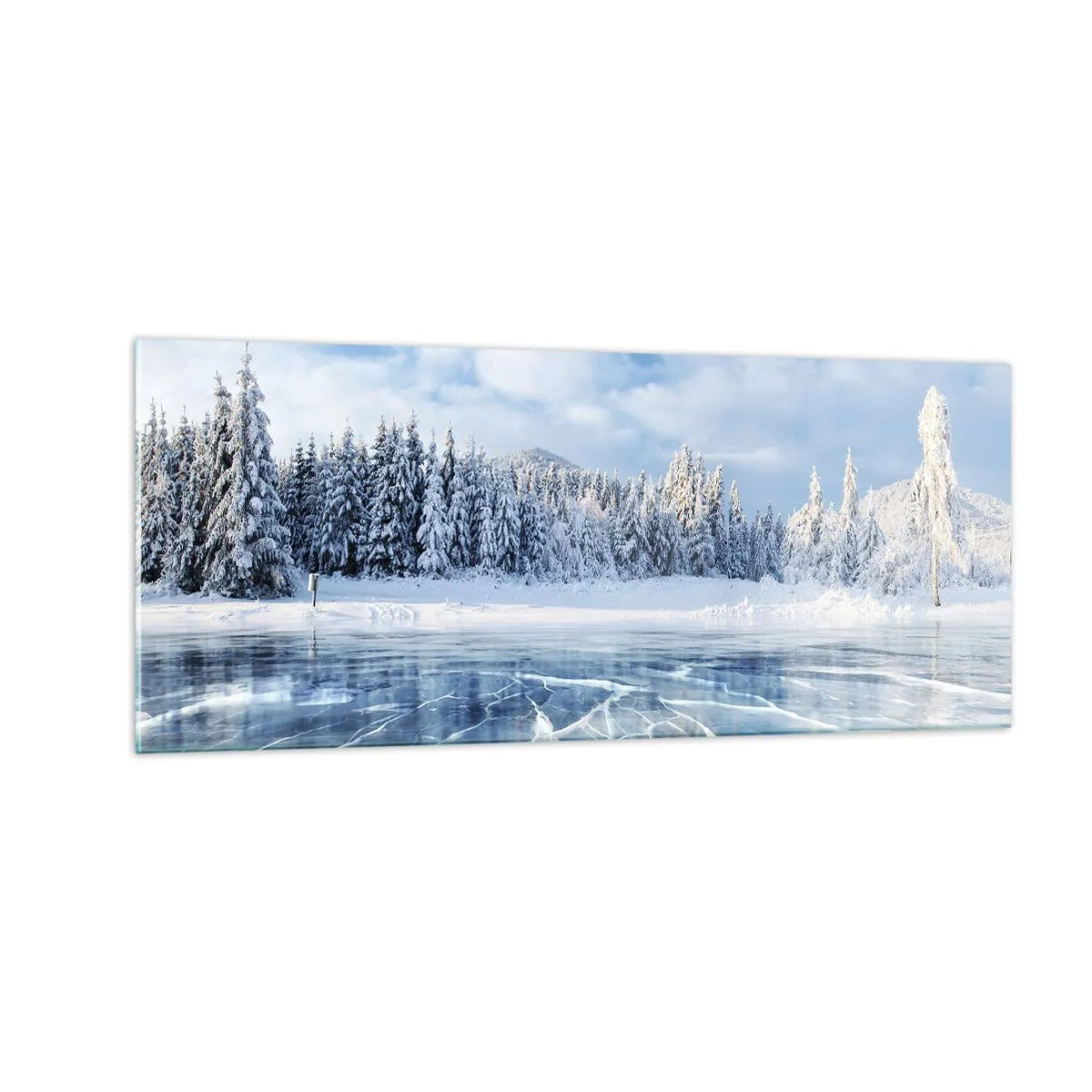 Quadro em vidro - Vista deslumbrante e cristalina - 100x40 cm
