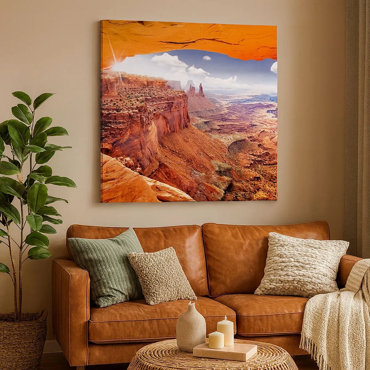 Quadro em tela - Esculpido pela própria natureza - 30x30 cm