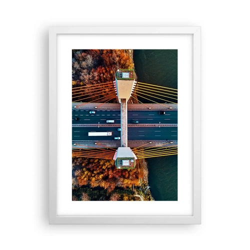 Pôster em moldura branca - Além das águas, além das florestas - 30x40 cm