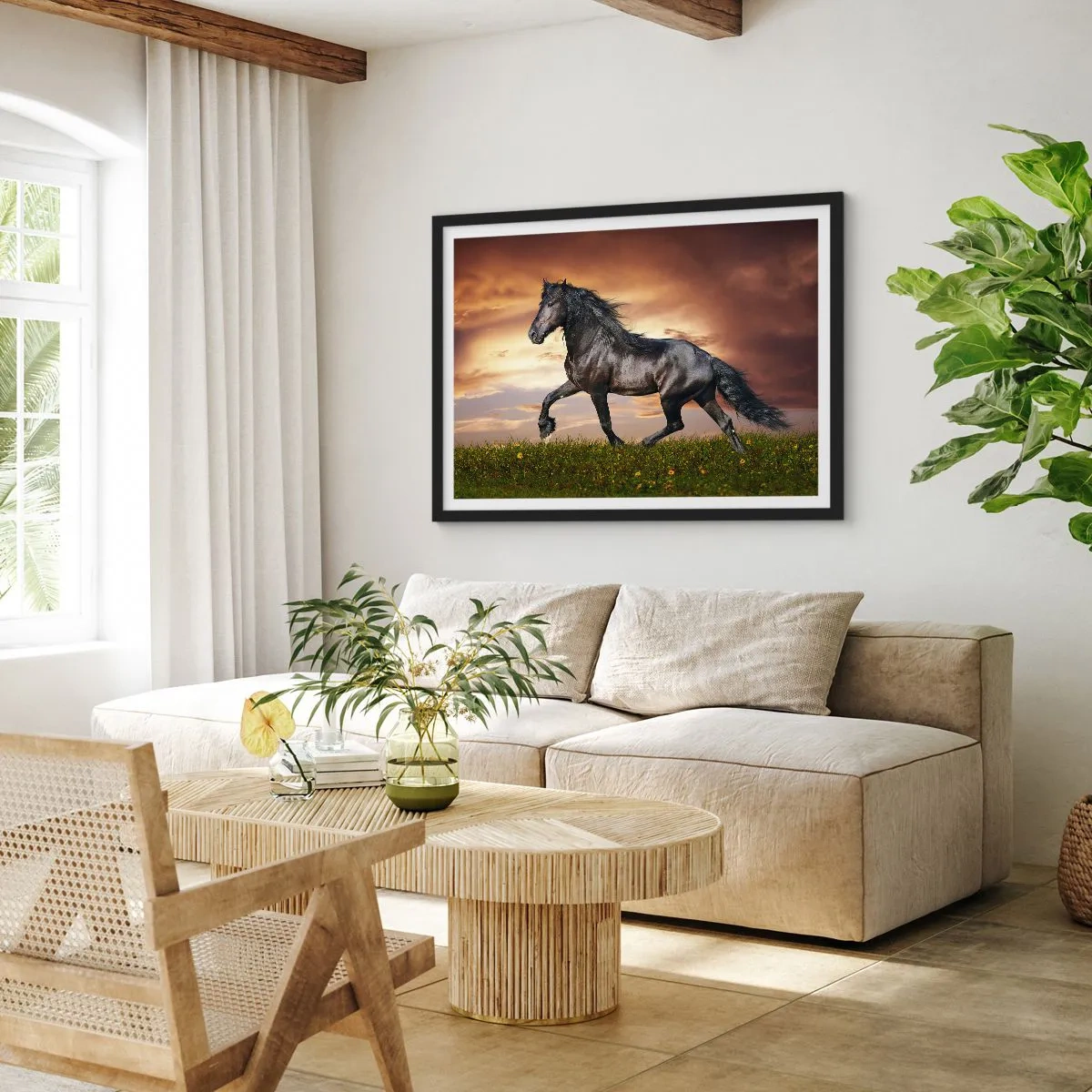 Pôster com moldura preta - O Príncipe Negro - 70x50 cm