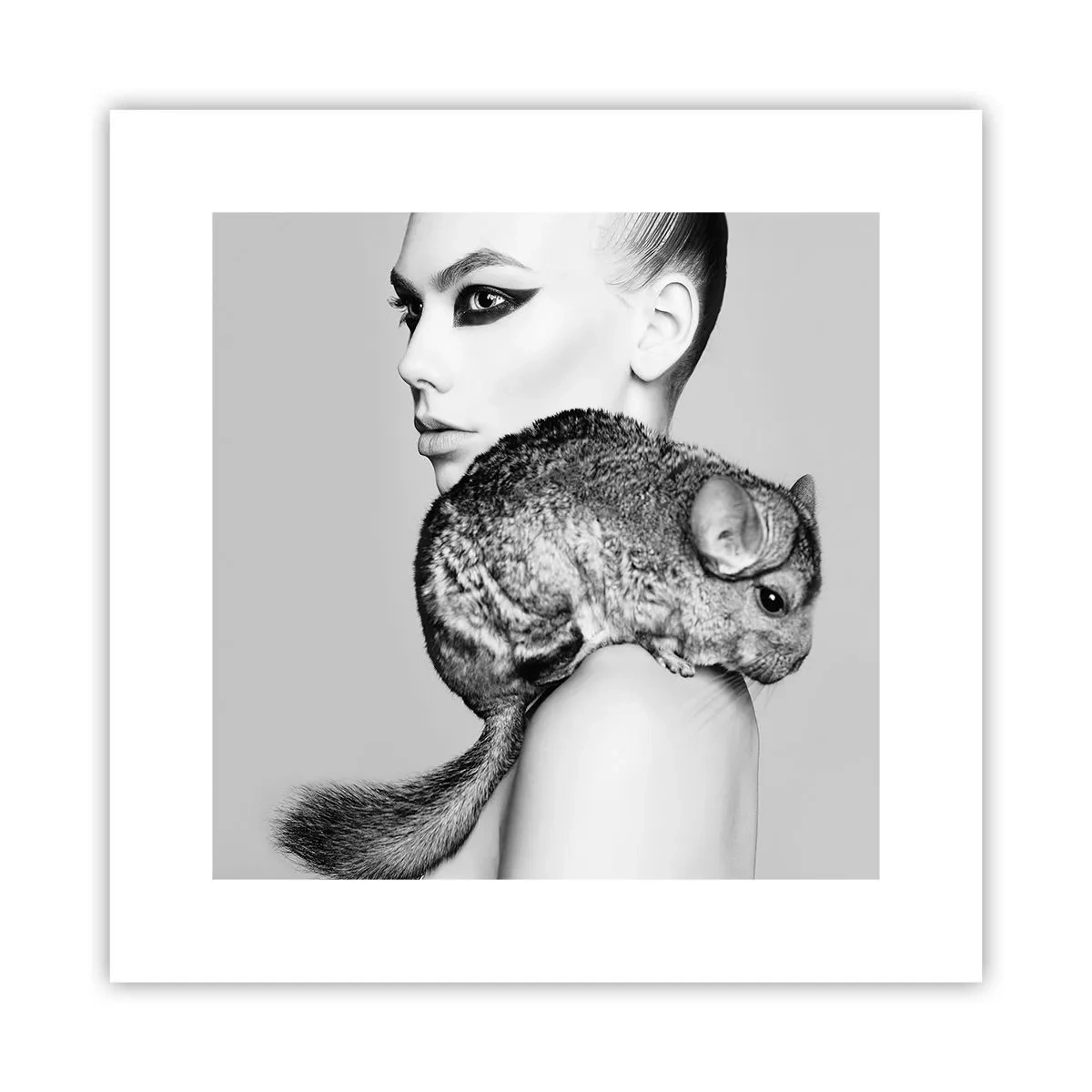 Pôster - A dama com a chinchila - 30x30 cm
