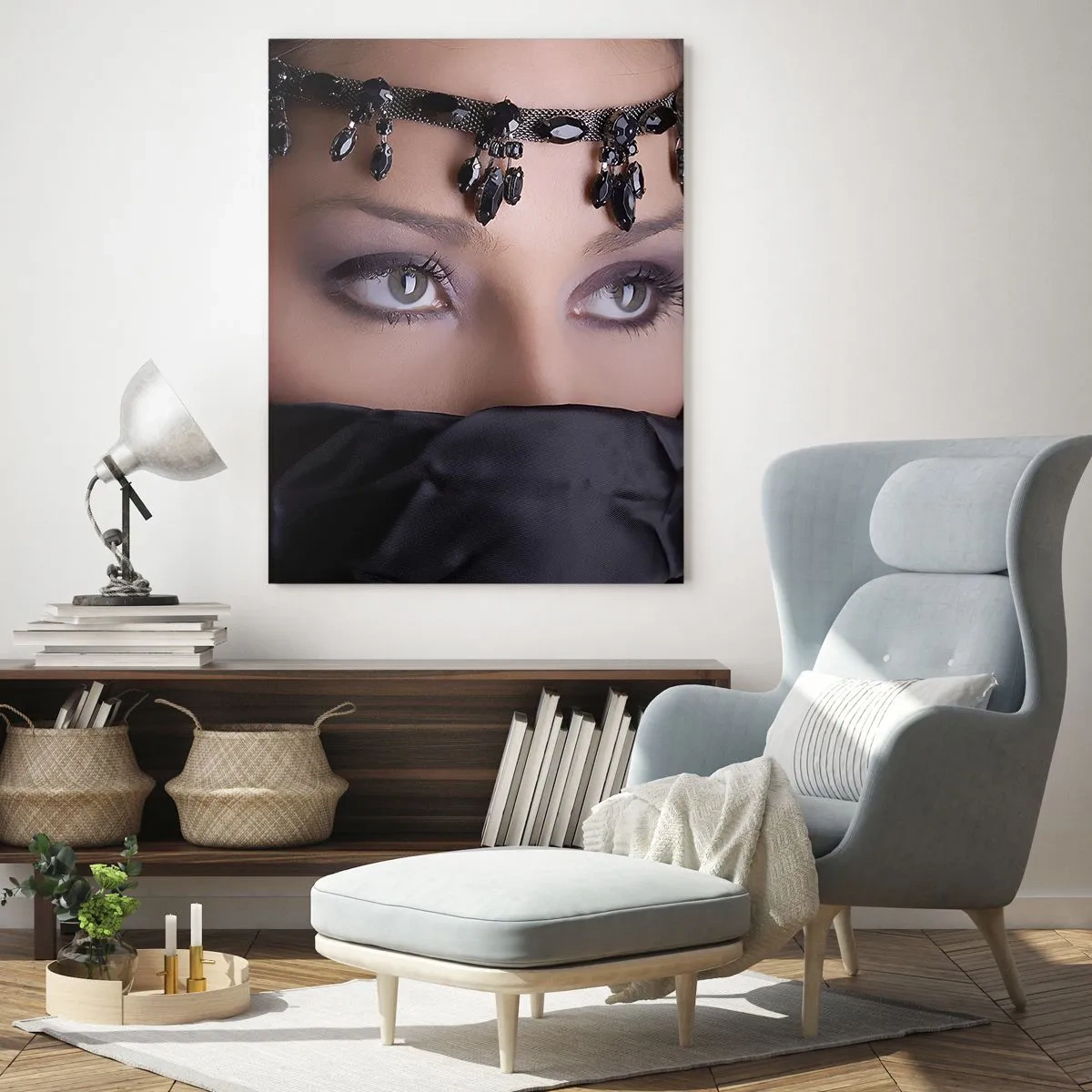 Quadro em vidro - Mistério tentador do oriente - 50x70 cm