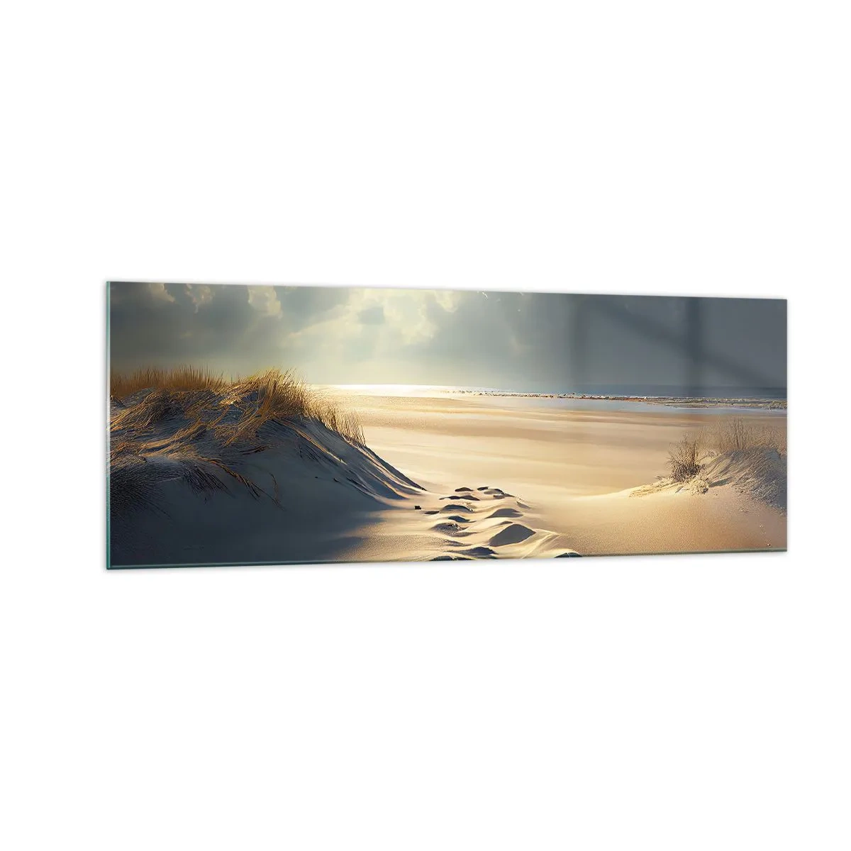 Quadro em vidro - Uma paisagem relaxante - 140x50 cm