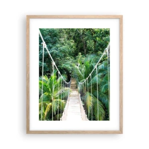 Pôster com moldura de carvalho claro - Bem-vindo à selva! - 40x50 cm