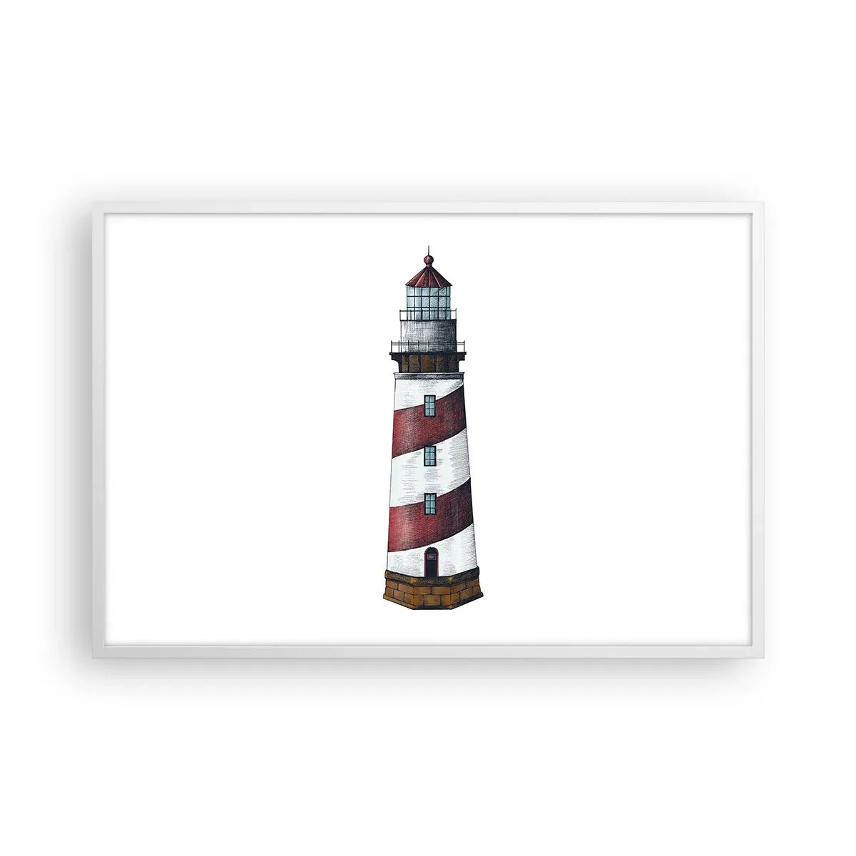 Pôster em moldura branca - Sempre em guarda - 91x61 cm