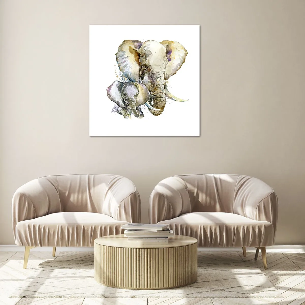 Quadro em vidro - Nada melhor do que amor de mãe - 70x70 cm