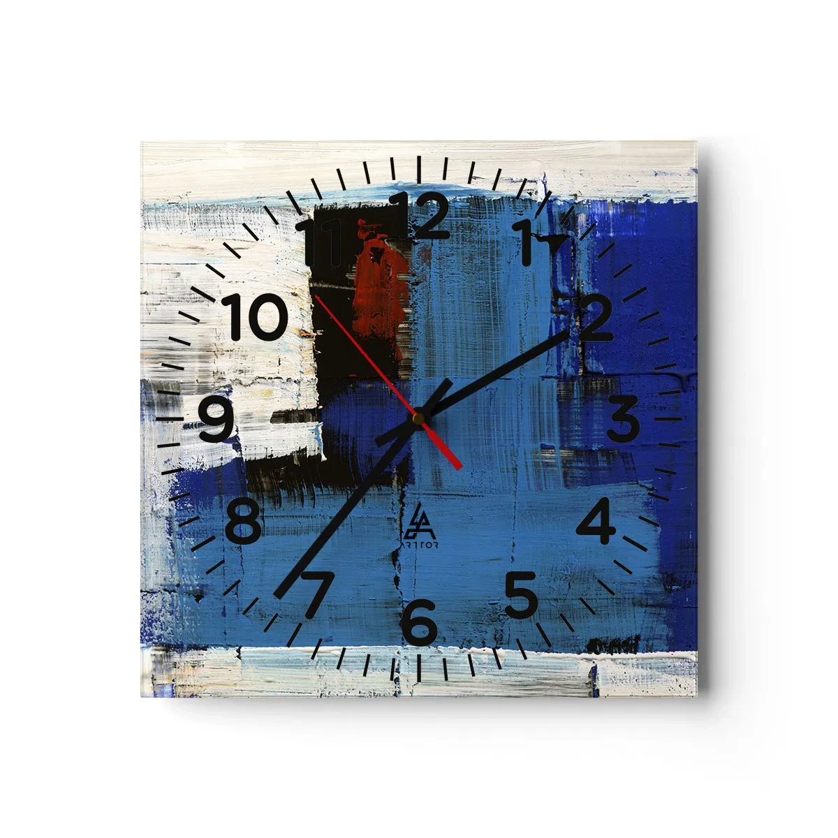 Relógio de parede - Relógio em vidro - O segredo do azul - 30x30 cm