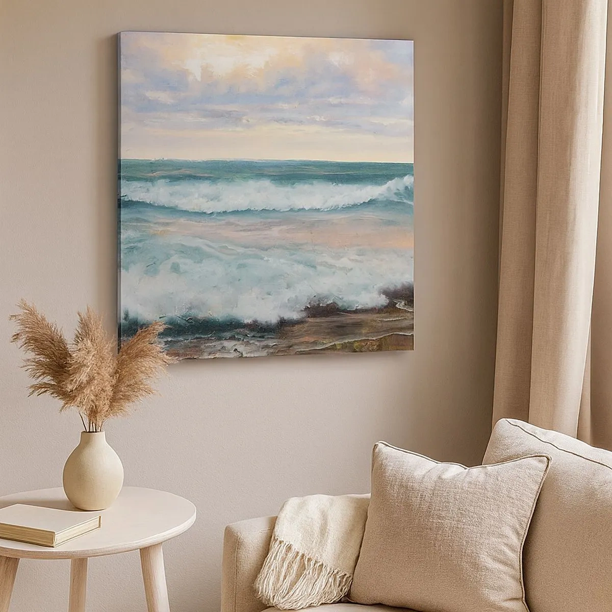 Quadro em tela - Aqui suavizas a alma - 30x30 cm