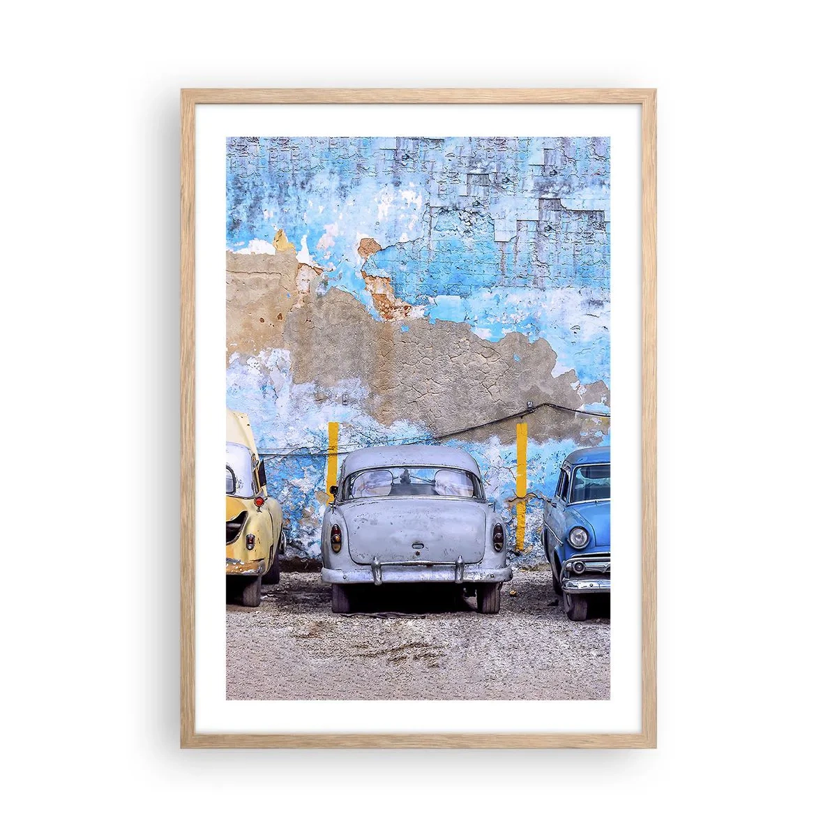 Pôster com moldura de carvalho claro - Encontro de Veteranos - 50x70 cm