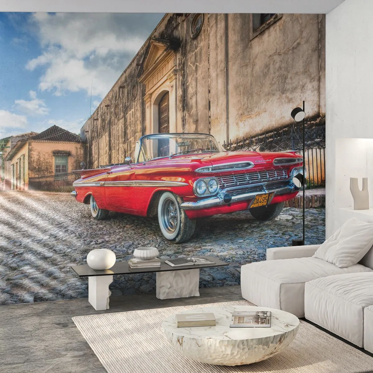 Papel de Parede Premium Sand - Emoções cubanas - Automotivo, Carro, Cuba - 100x70 cm