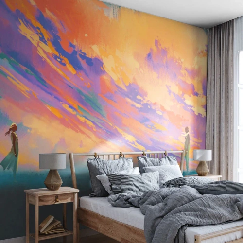 Papel de Parede Premium Sand - A força da atração - Abstração, Mulher e Homem, Pedaço - 350x256 cm