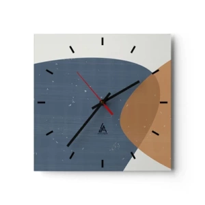 Relógio de parede - Relógio em vidro - Ovais e influências - 40x40 cm