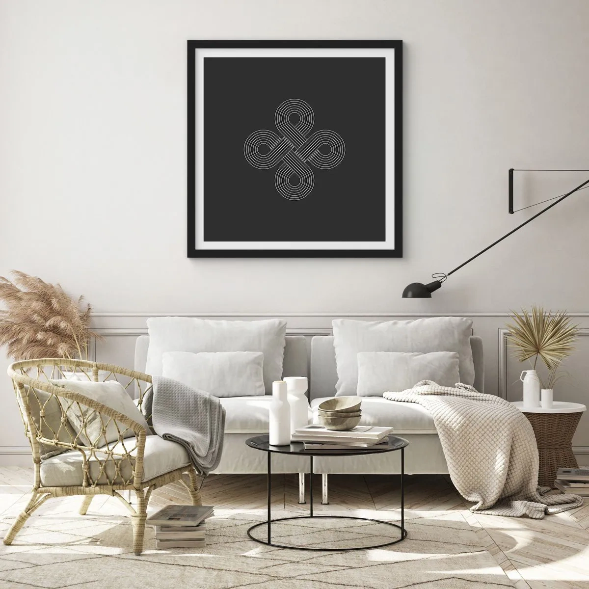 Pôster com moldura preta - No espírito celta - 60x60 cm