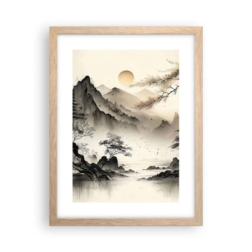 Pôster com moldura de carvalho claro - O charme único do Oriente - 30x40 cm