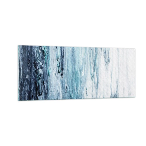 Quadro em vidro - Estalactites em azul - 100x40 cm