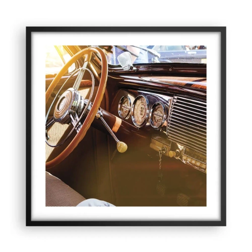 Pôster com moldura preta - Um sopro de luxo do passado - 50x50 cm